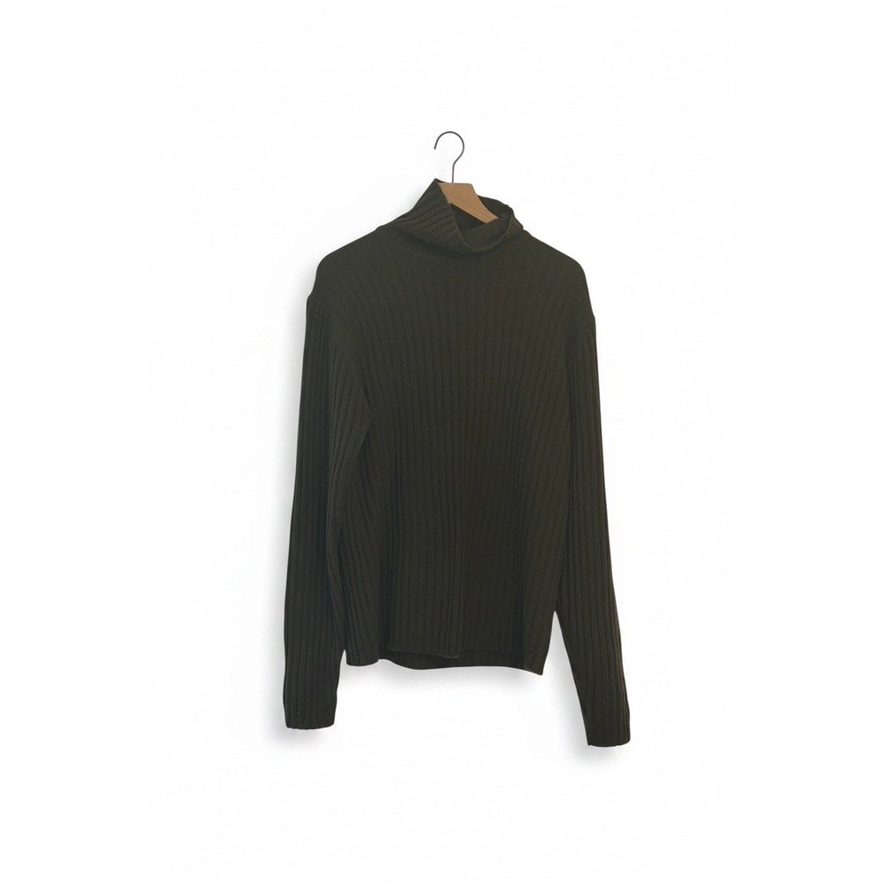 NWT Vintage Gap | 2000 Deadstock Turtleneck Sweater M Olive Green 100% Cashmere